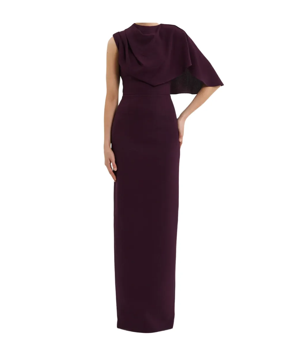 Draped Cape Gown