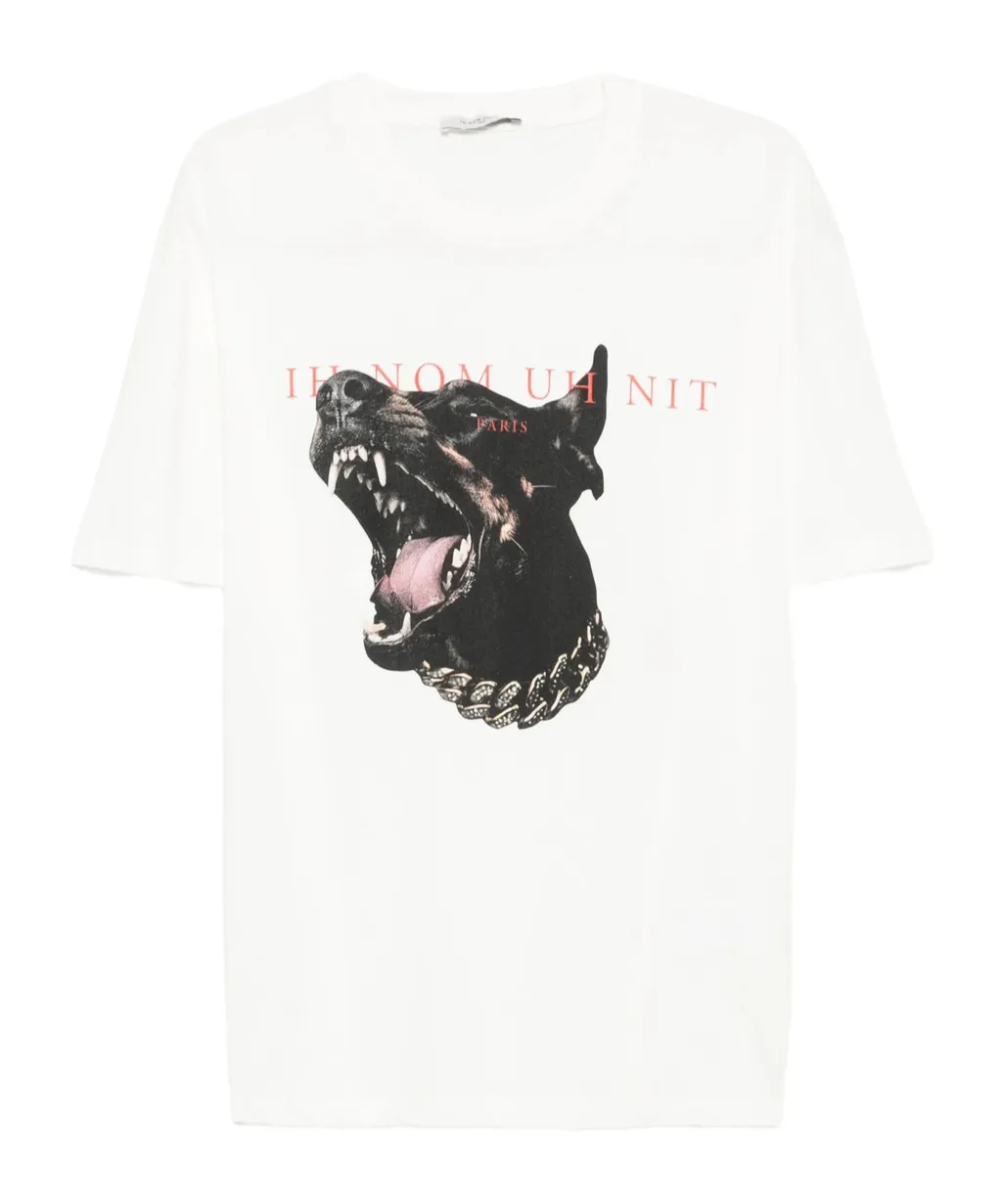Pattern-Printed Crewneck T-Shirt