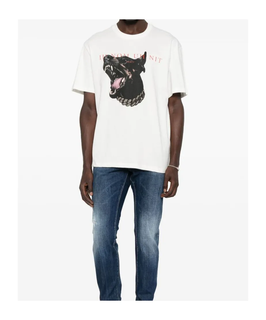 Pattern-Printed Crewneck T-Shirt