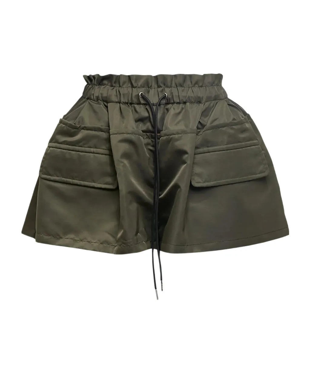 Ruched-Waist Shorts