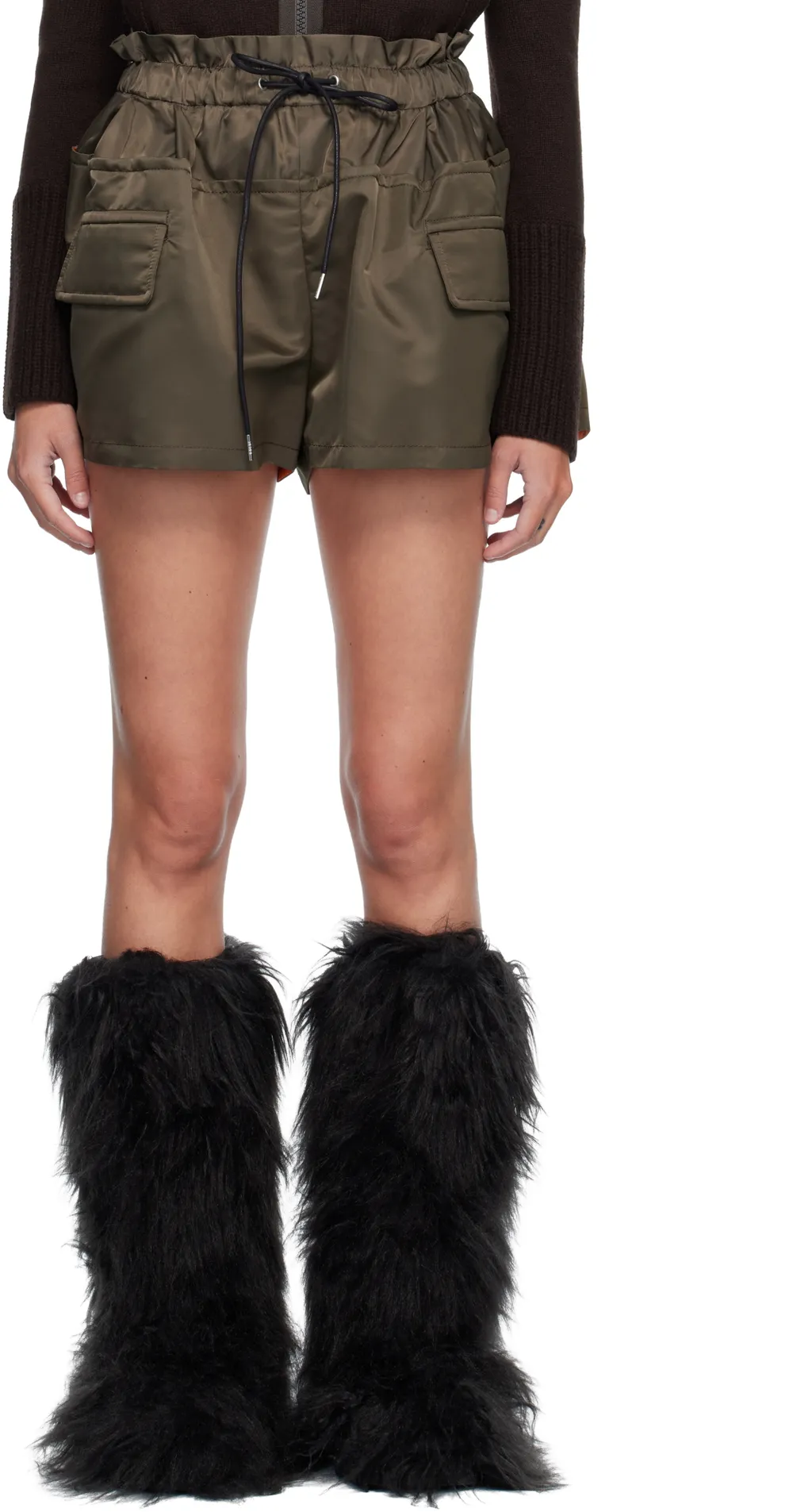 Ruched-Waist Shorts