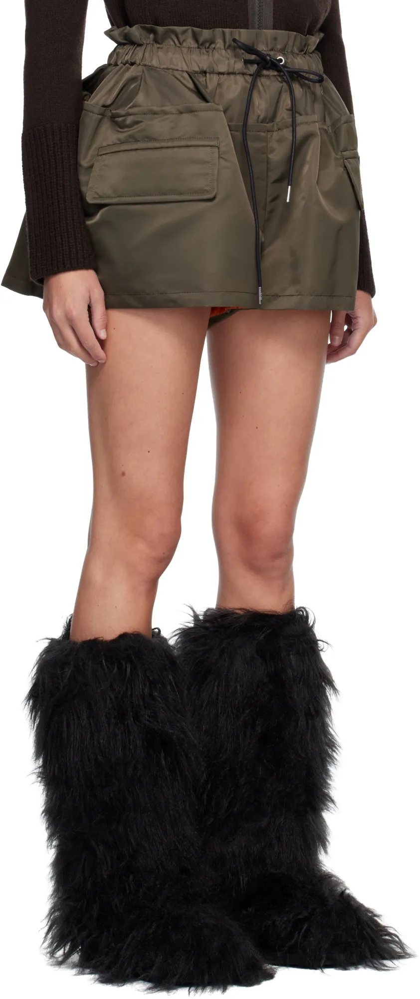 Ruched-Waist Shorts