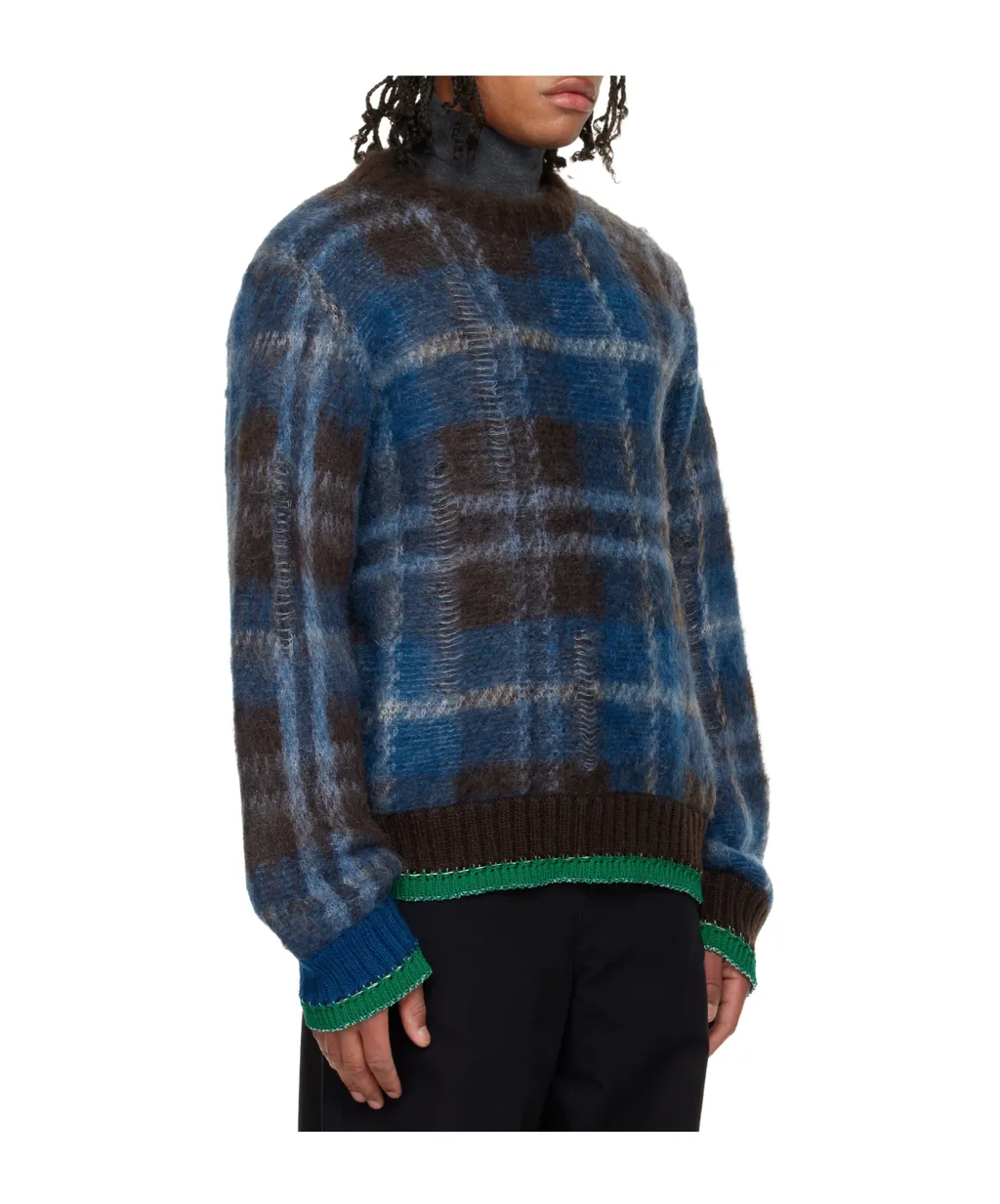 Plaid Mohair Sweater