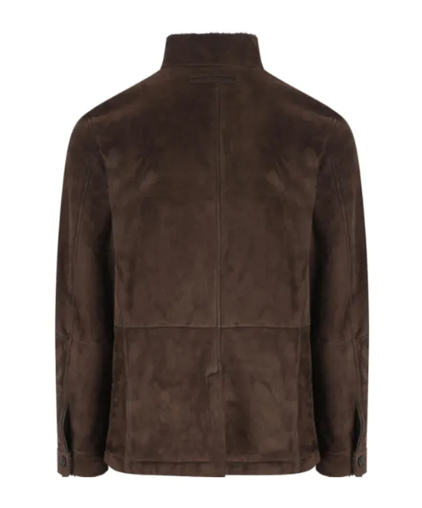 Stand Collar Leather Jacket