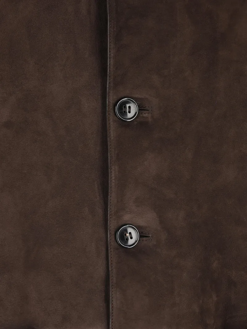 Stand Collar Leather Jacket