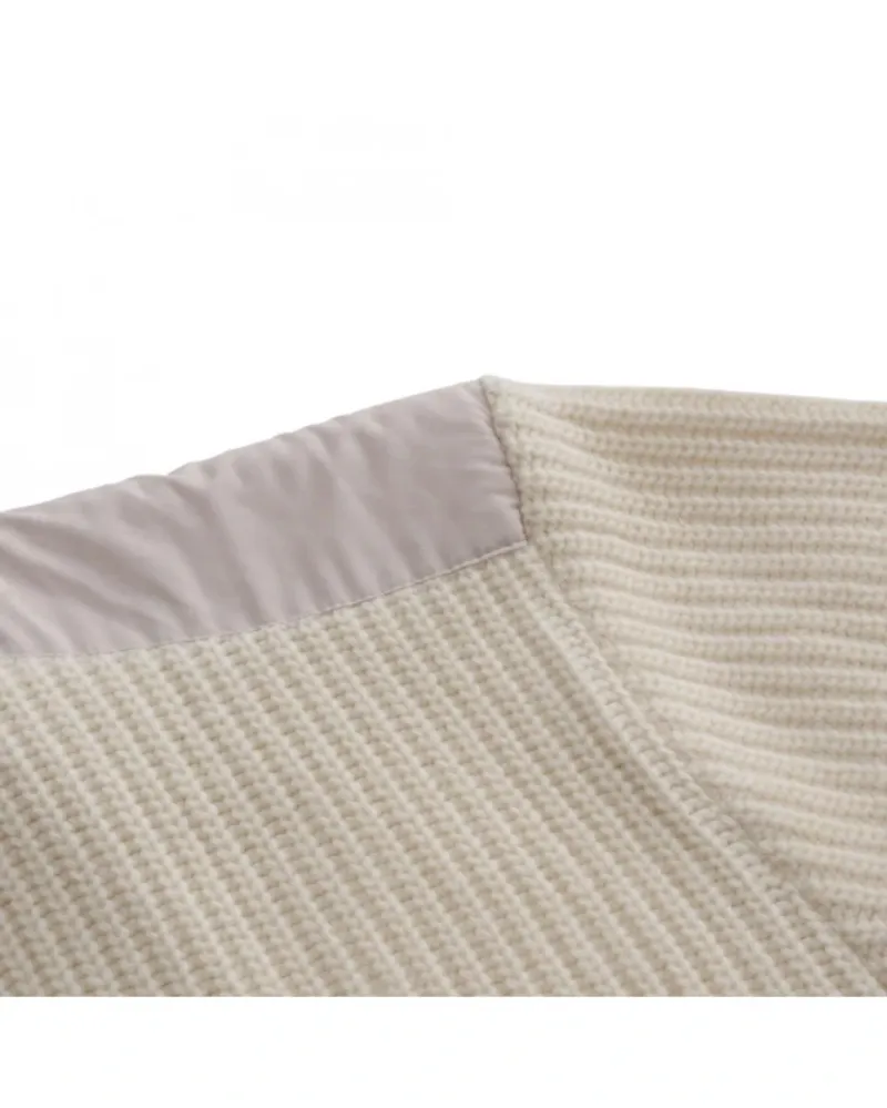 Long-Sleeved Patchwork Cardigan