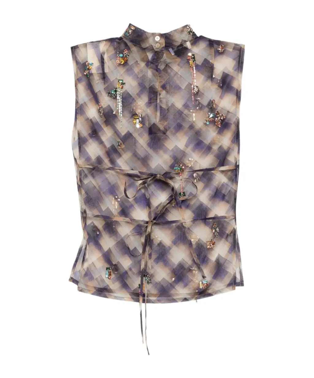 Embellished Sleeveless Top