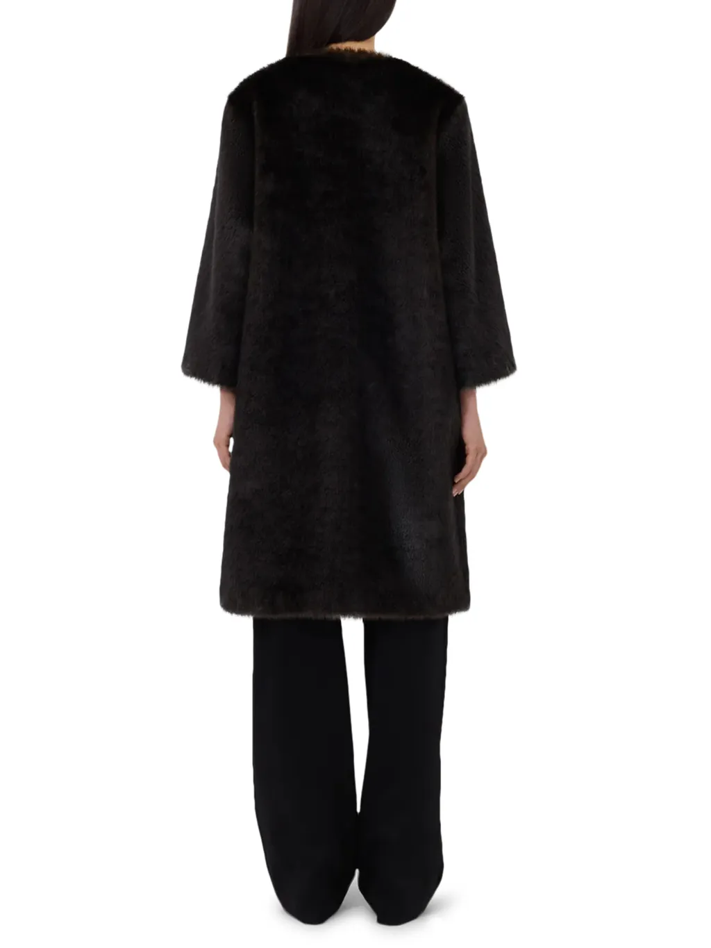 Leather-Like Fur Coat