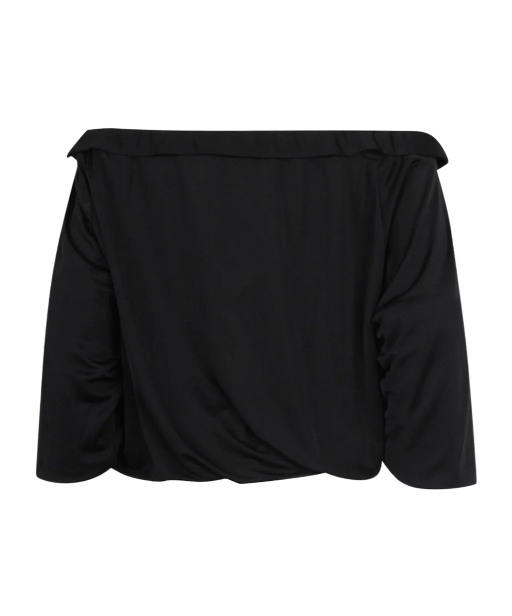 Ruffled Drawstring Top