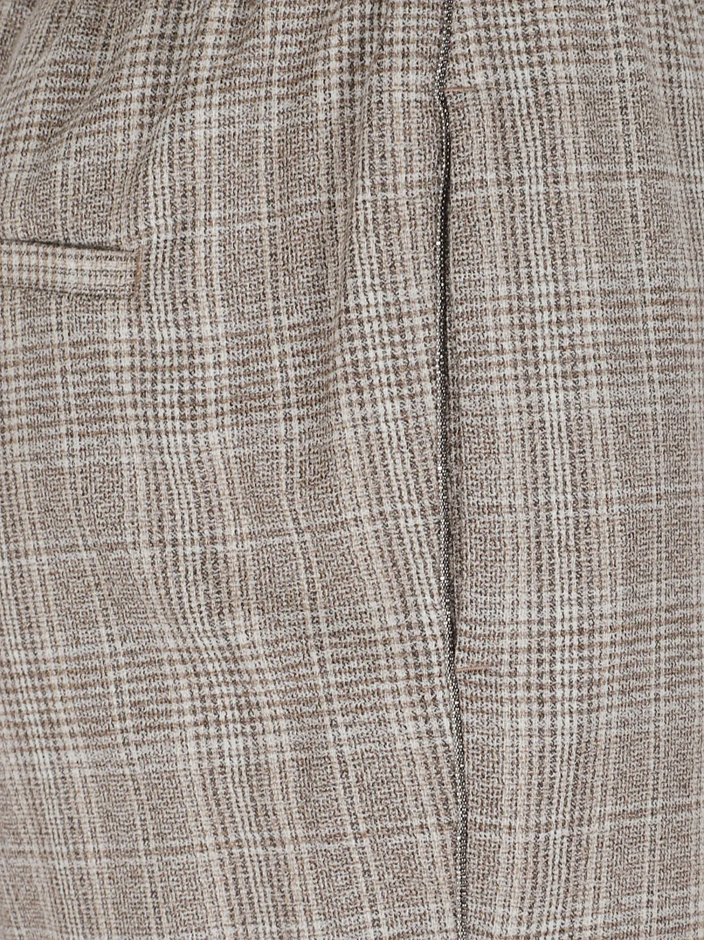 Elastic Waist Plaid Pants