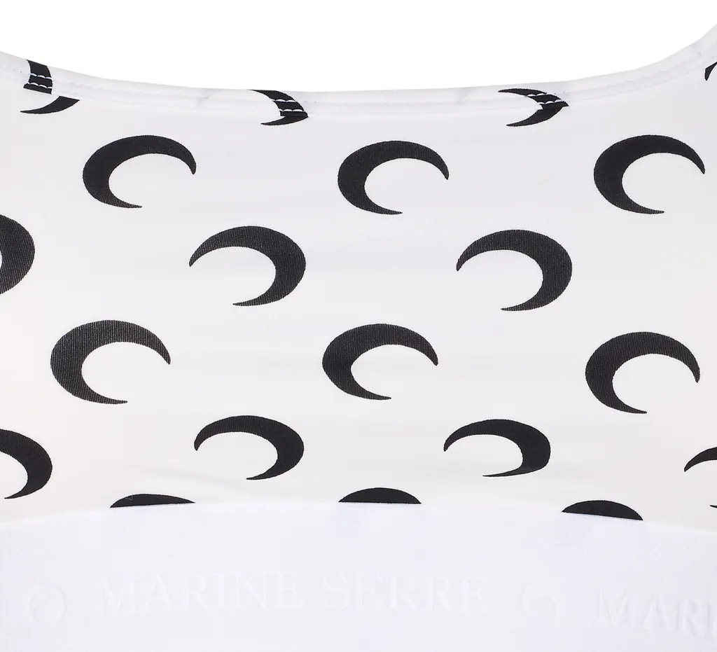 Moon-Printed Sleeveless Sports Bra