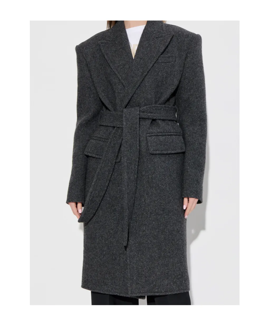 Tie-Waisted Mid-Length Coat