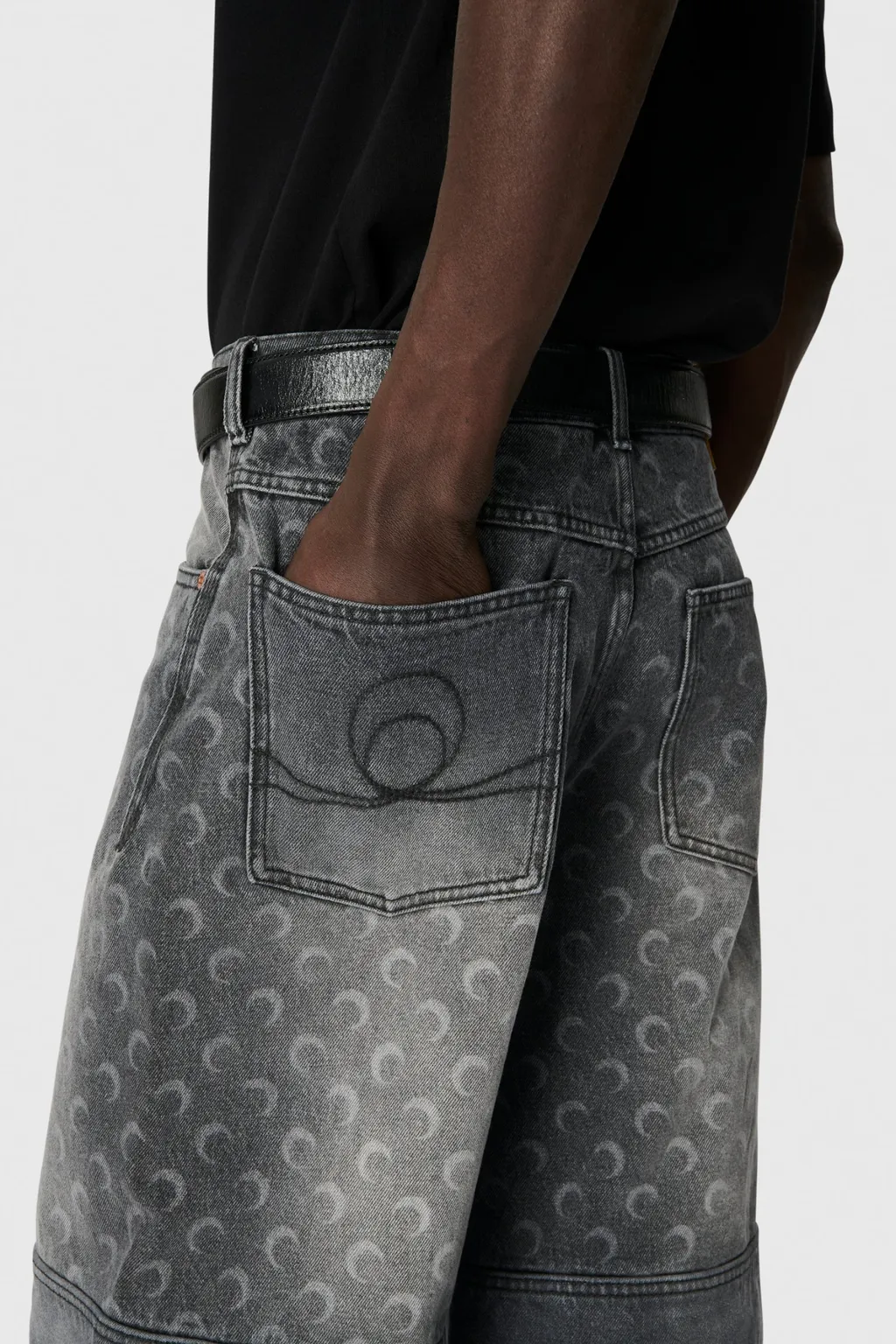 Washed Denim Shorts