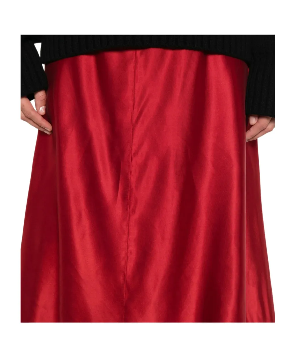 Satin Midi Skirt