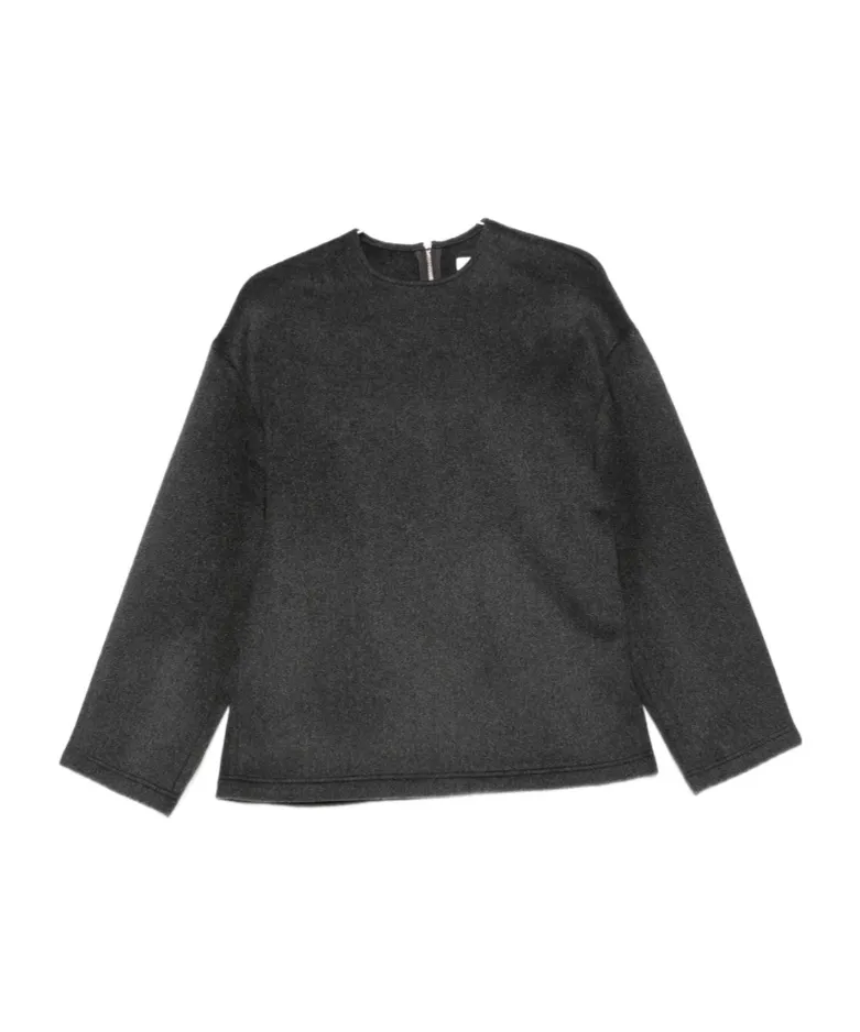 Crew Neck Long Sleeve Blouse, 2