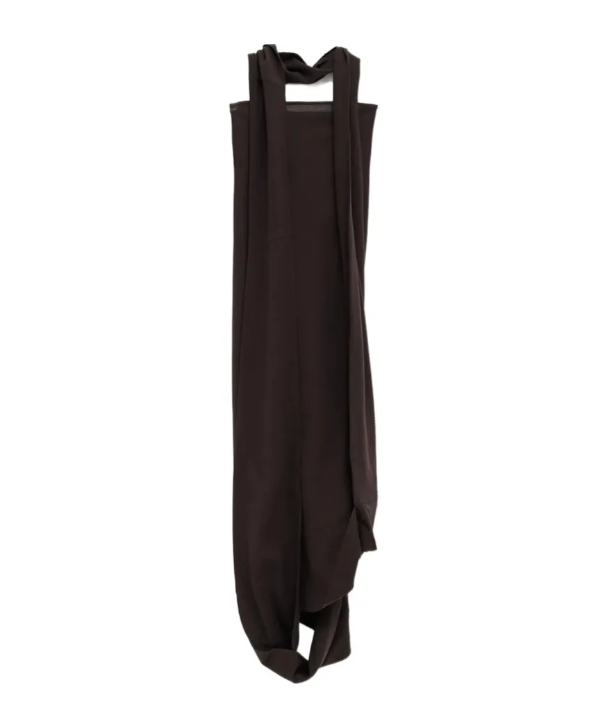 Draped Sleeveless Midi Dress