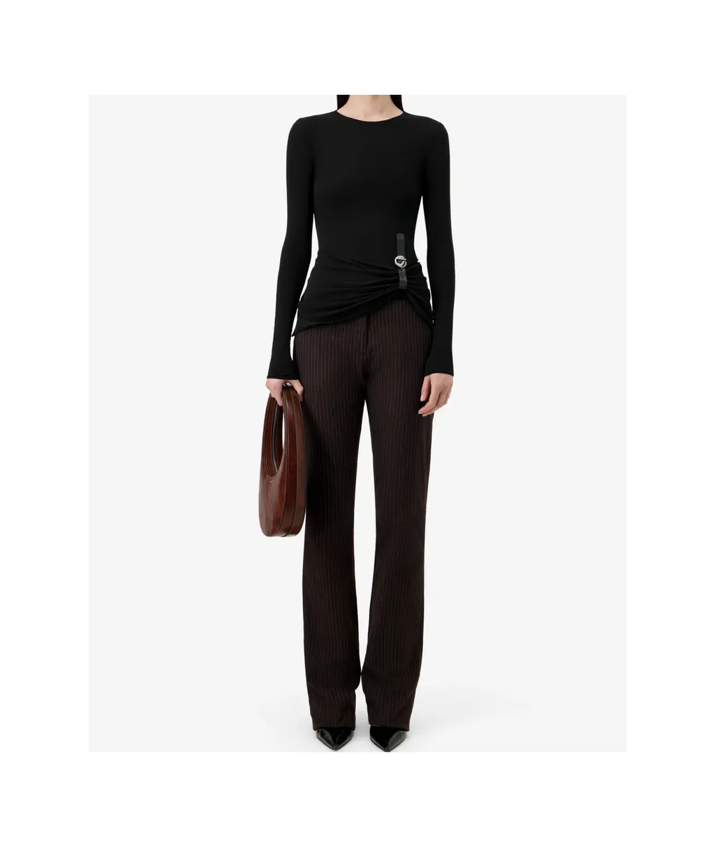 Round-Neck Embellished T-Shirt