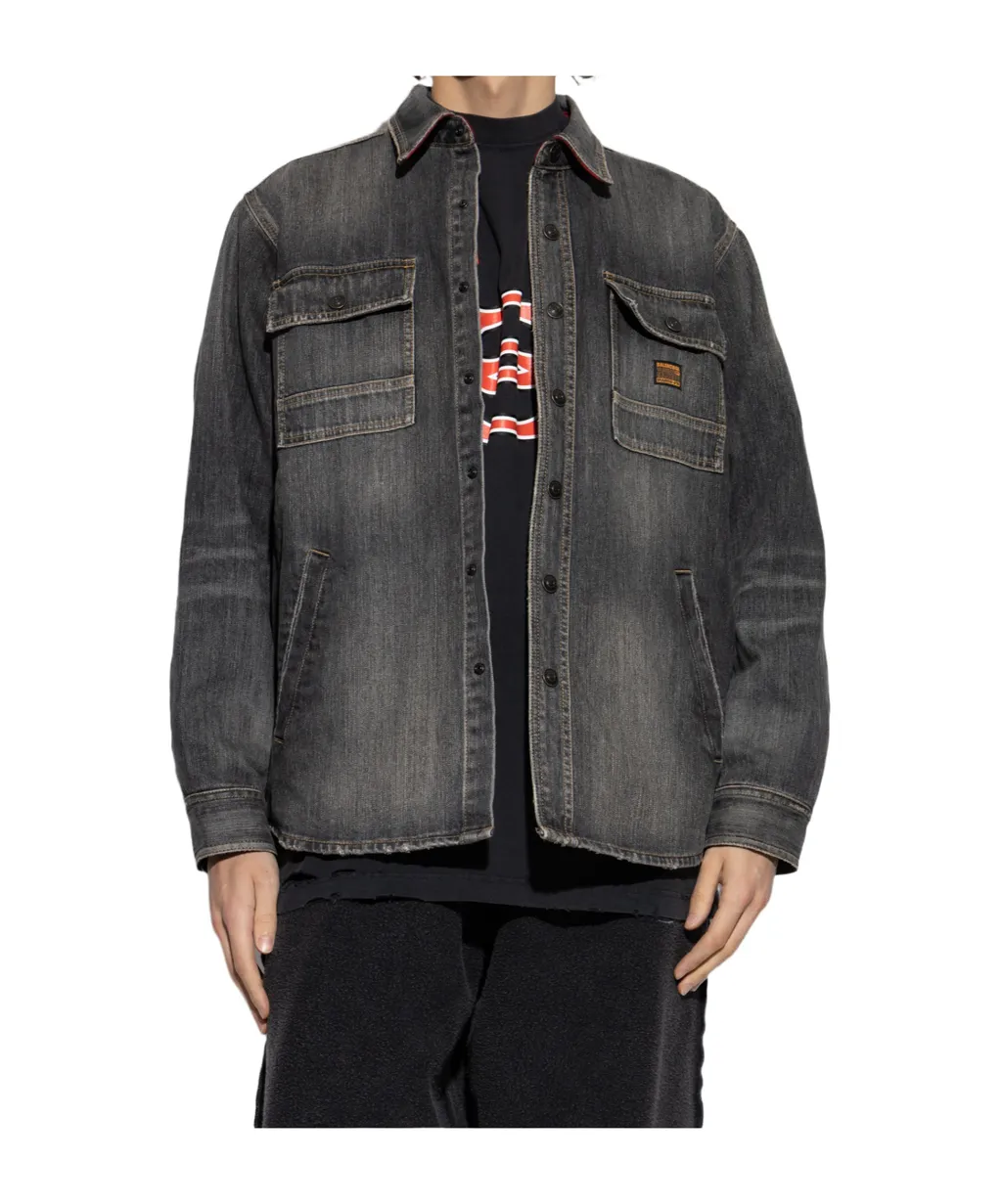Collared Denim Shirt