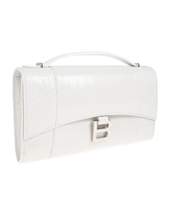 Logo Plaque Embossed Clutch Bag