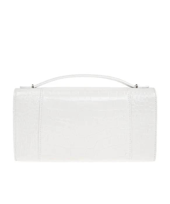 Logo Plaque Embossed Clutch Bag