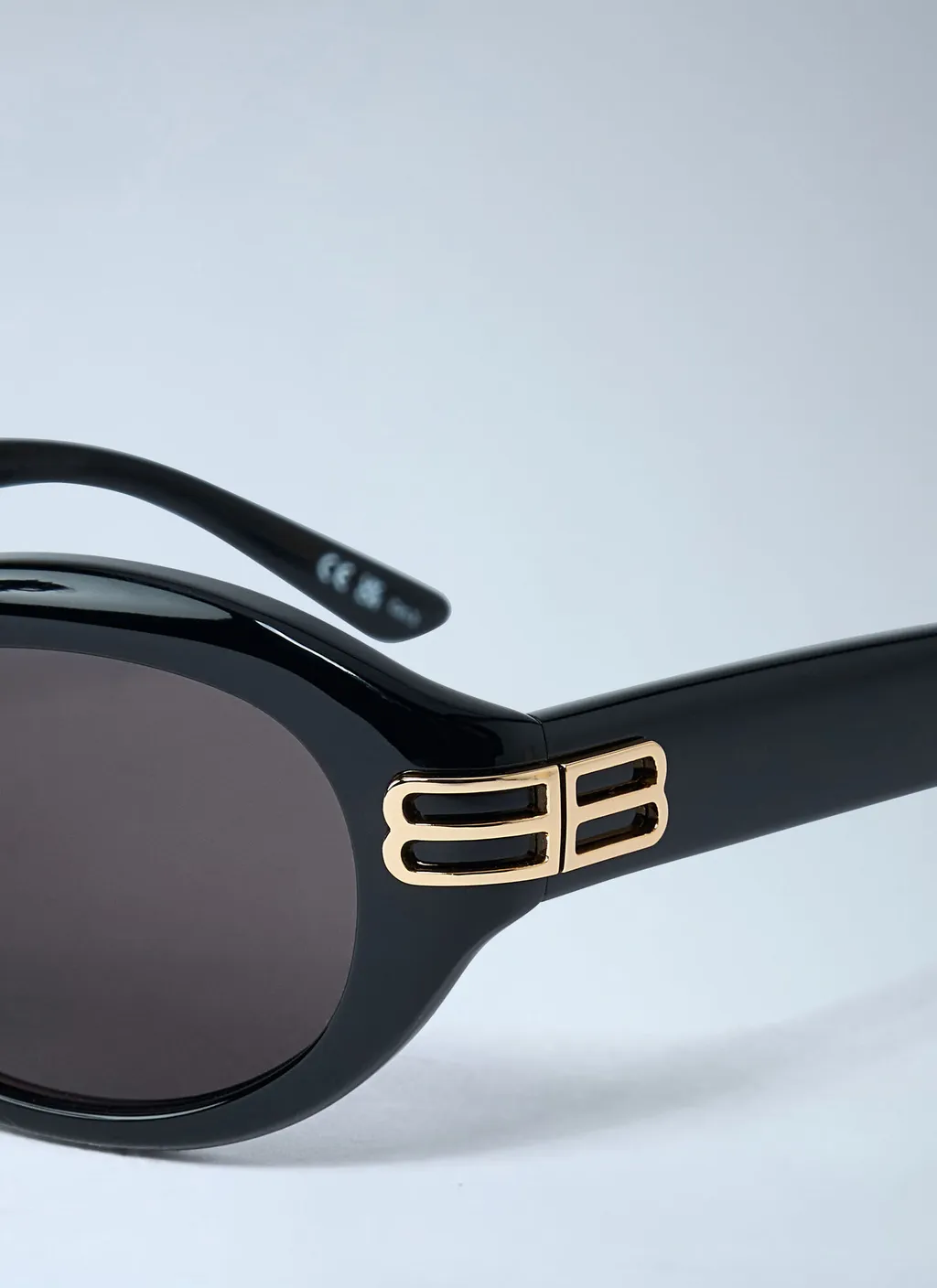 Oval-Frame Logo Sunglasses