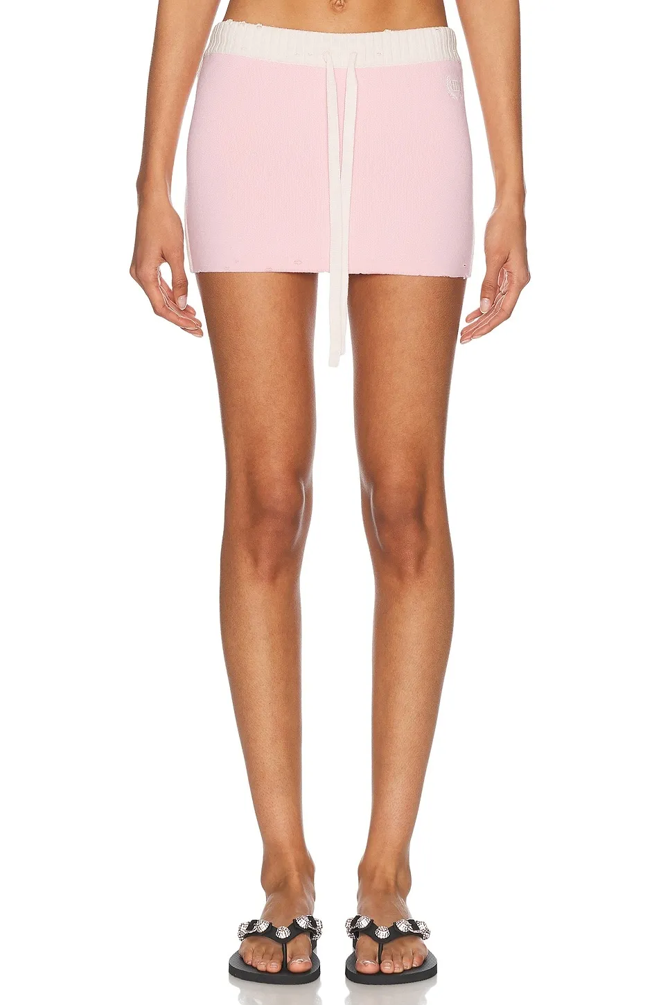 Logo-Embroidered Mini Skirt