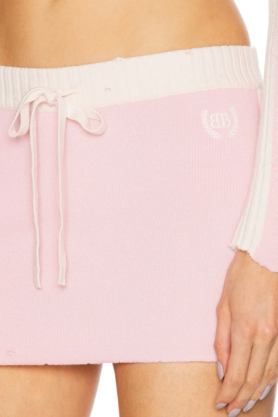 Logo-Embroidered Mini Skirt
