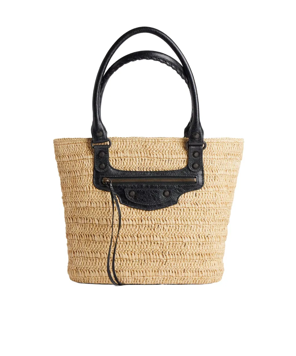 Le Cagole Raffia Basket Bag