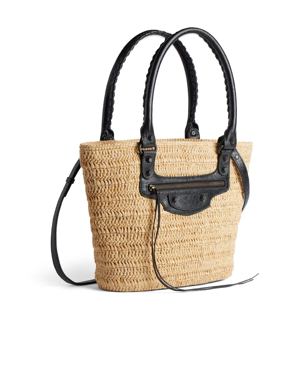 Le Cagole Raffia Basket Bag