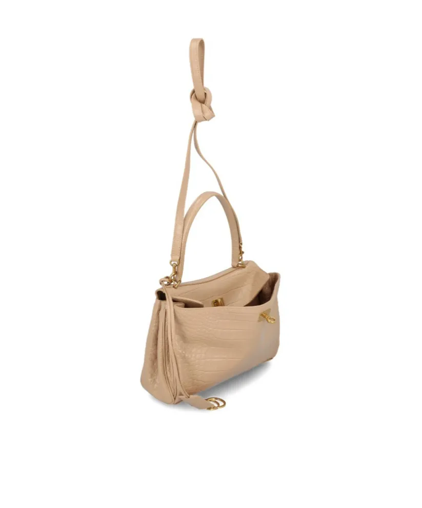 Rodeo Crocodile-Embossed Shoulder Bag