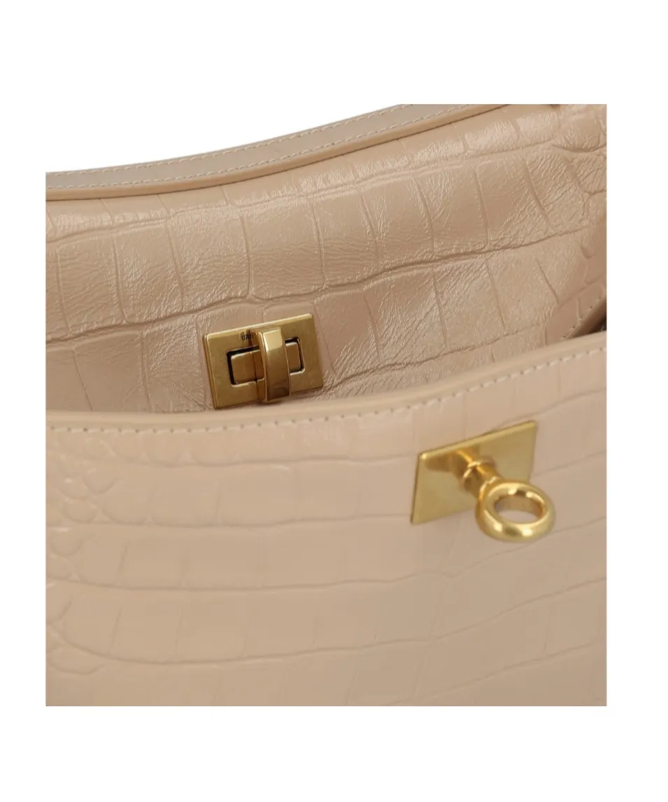 Rodeo Crocodile-Embossed Shoulder Bag