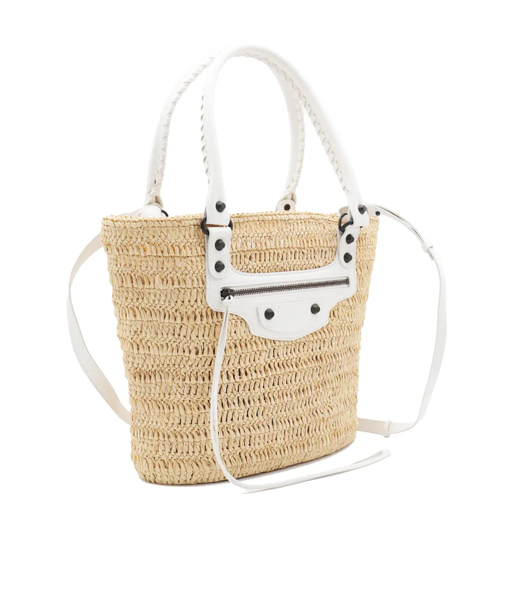 Le Cagole Raffia Basket Bag