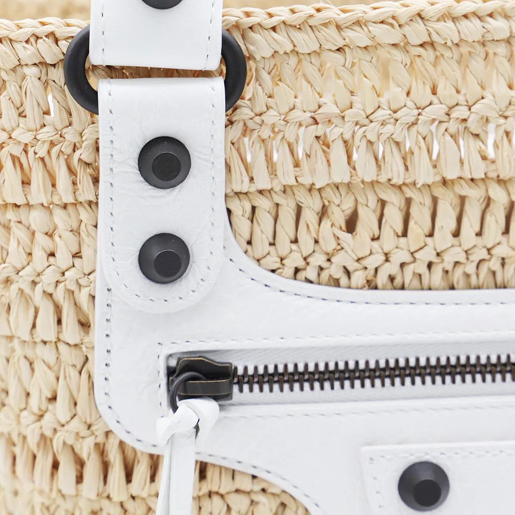 Le Cagole Raffia Basket Bag