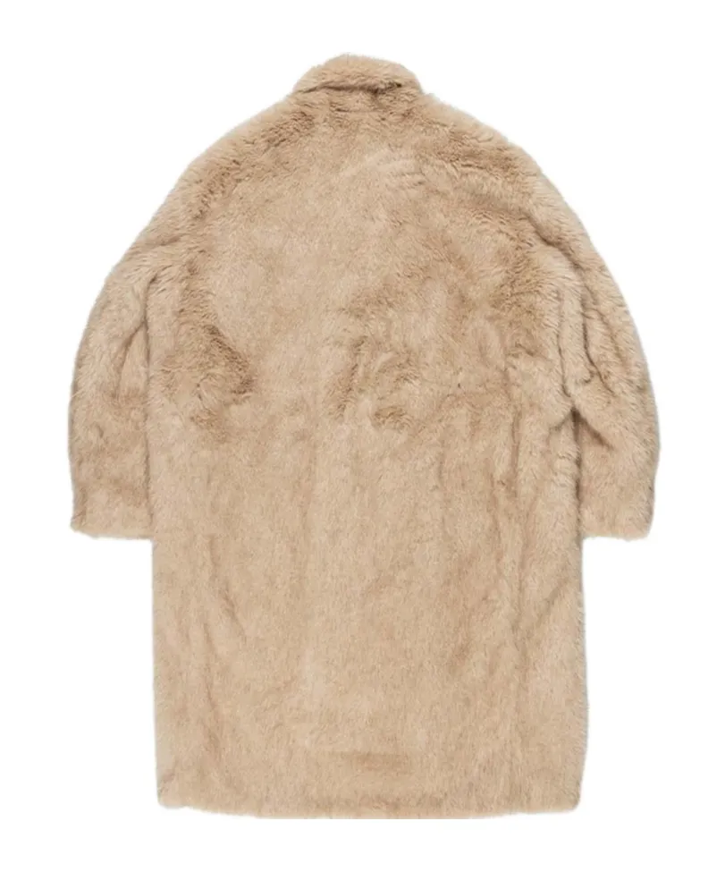 Faux-Fur Double-Breasted Coat