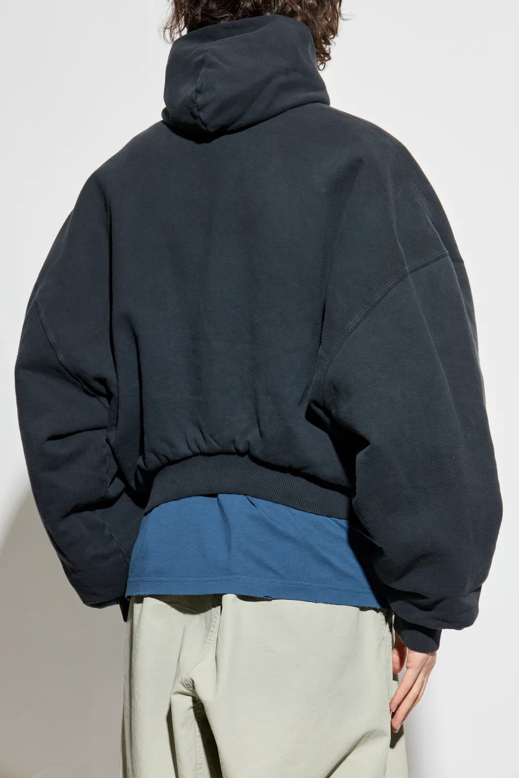 Sprayed Effect Zipped Hoodie