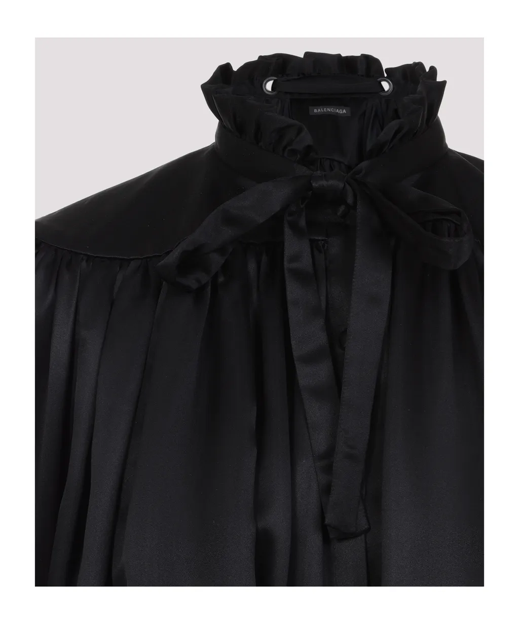 Lace-Up Back Blouse