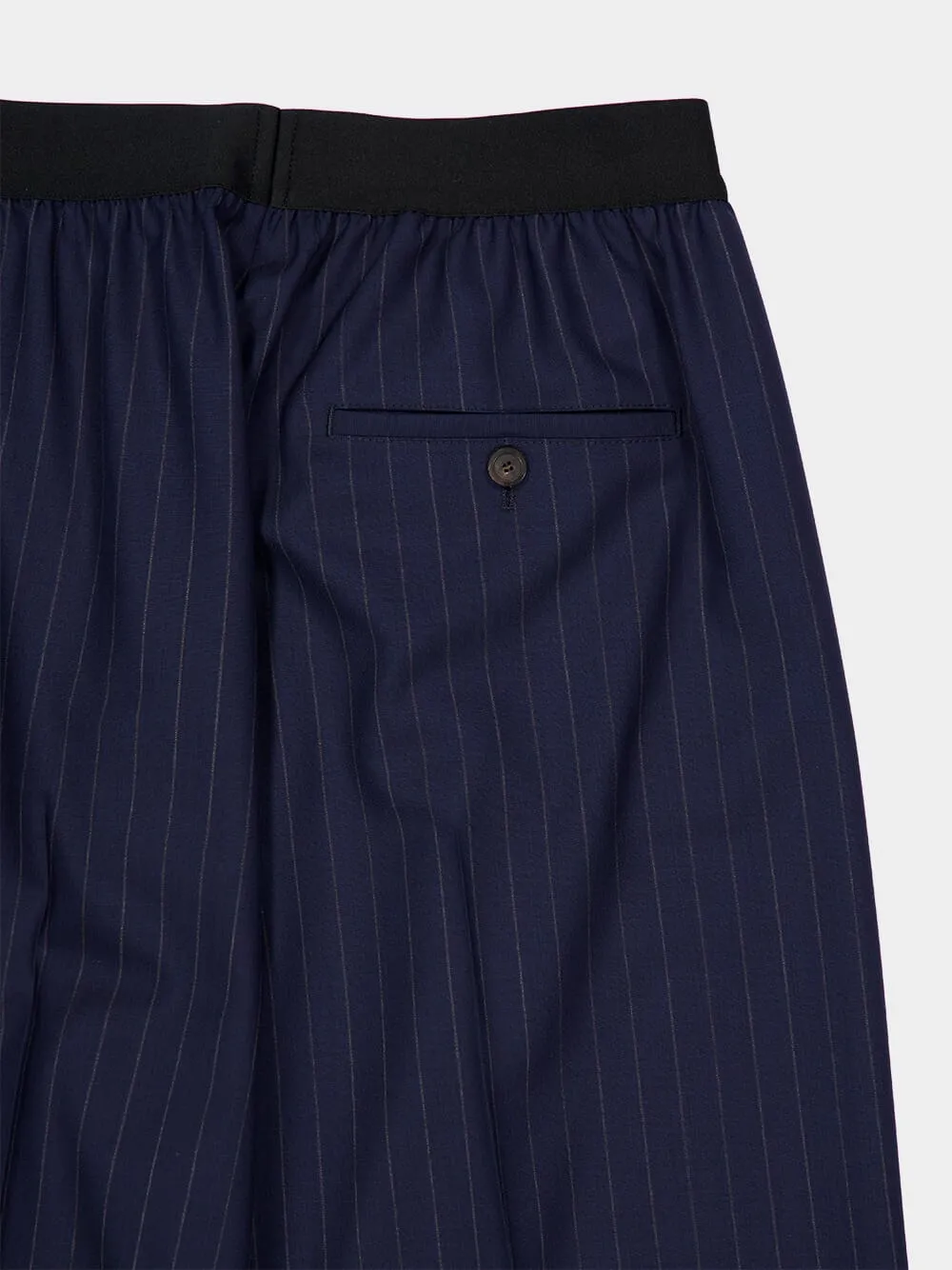 Pinstriped Elastic Waist Pants