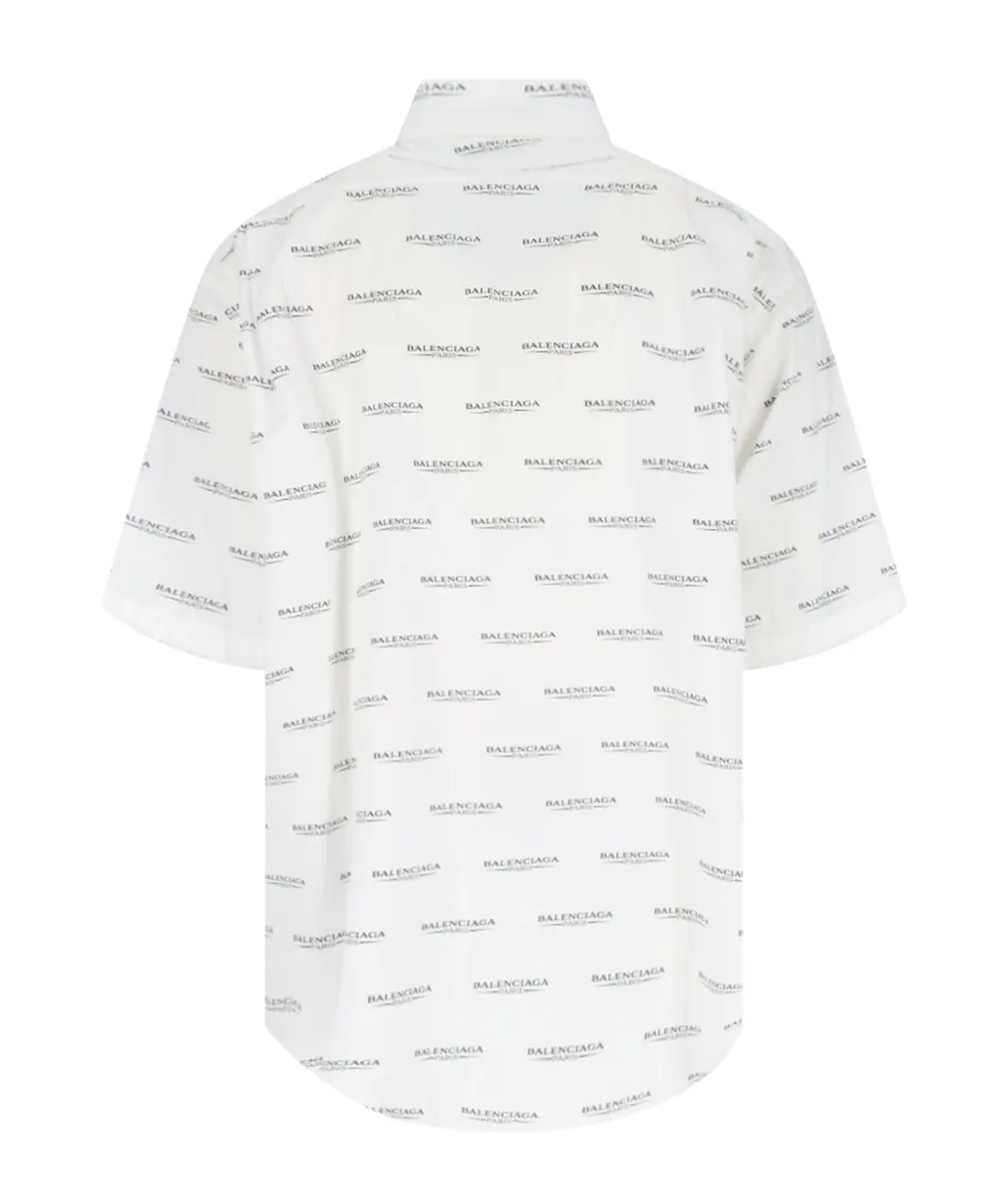 Allover Logo Printed Short-Sleeved Shirt