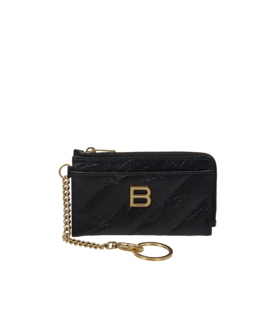 Logo Plaque Zipped Cardholder