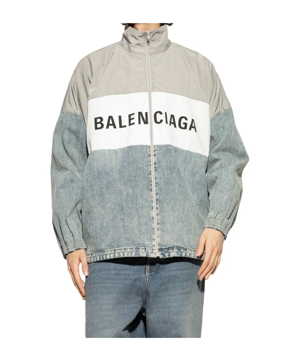 Logo Printed Zipped Jacket