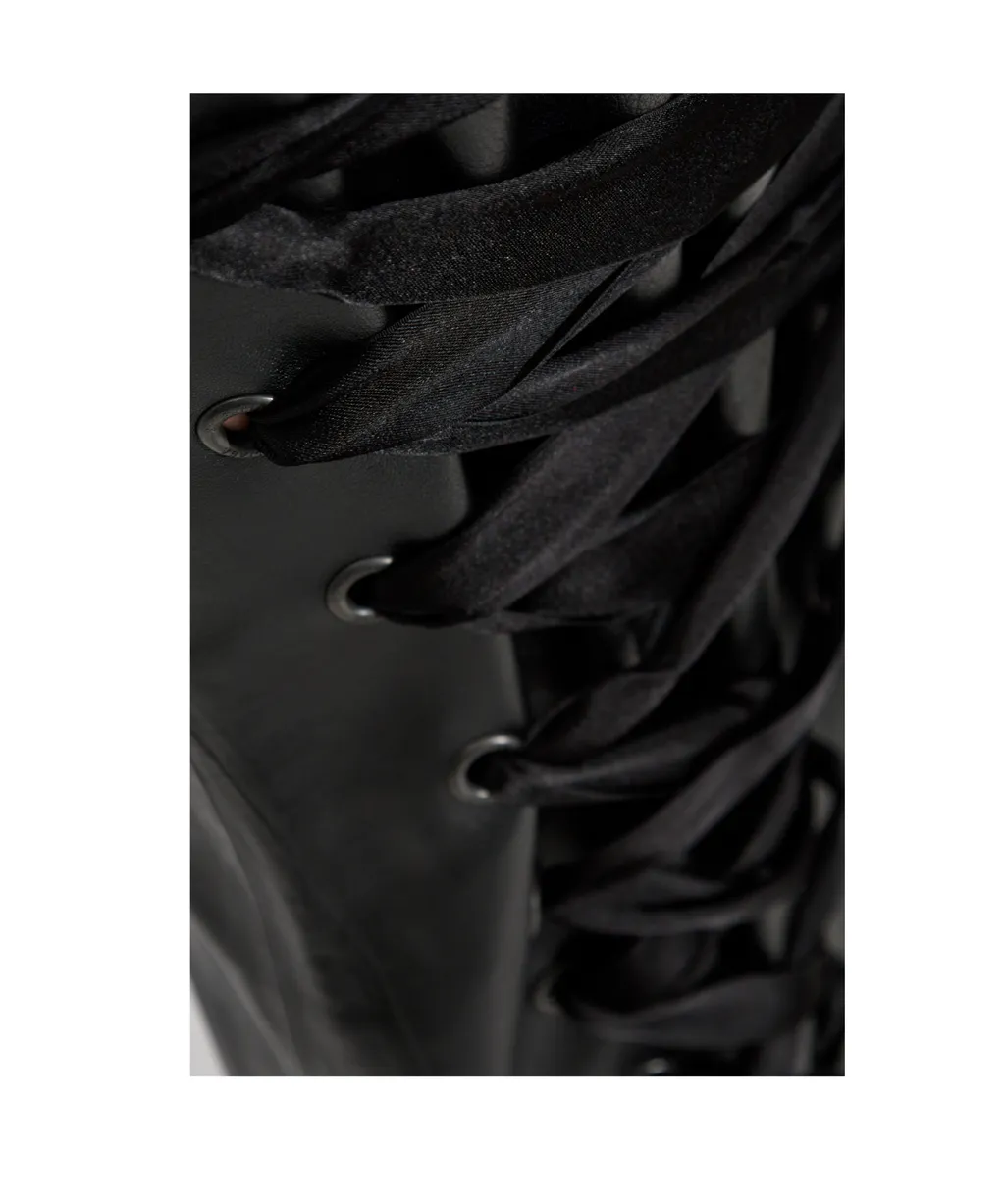 Laced Leather Skirt