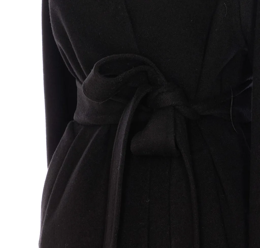 V-Neck Tied-Waist Coat