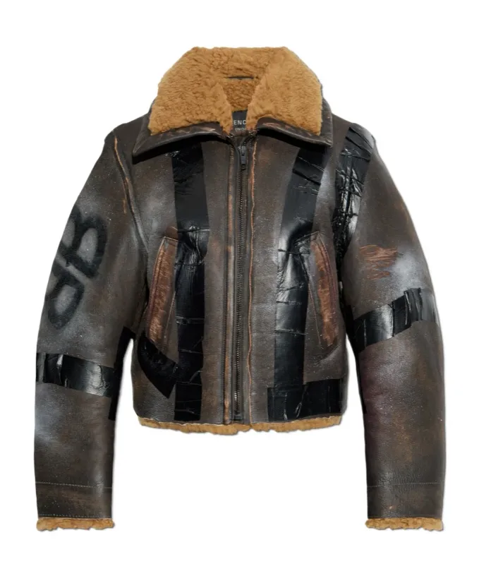 Zip-Up Distressed Jacket