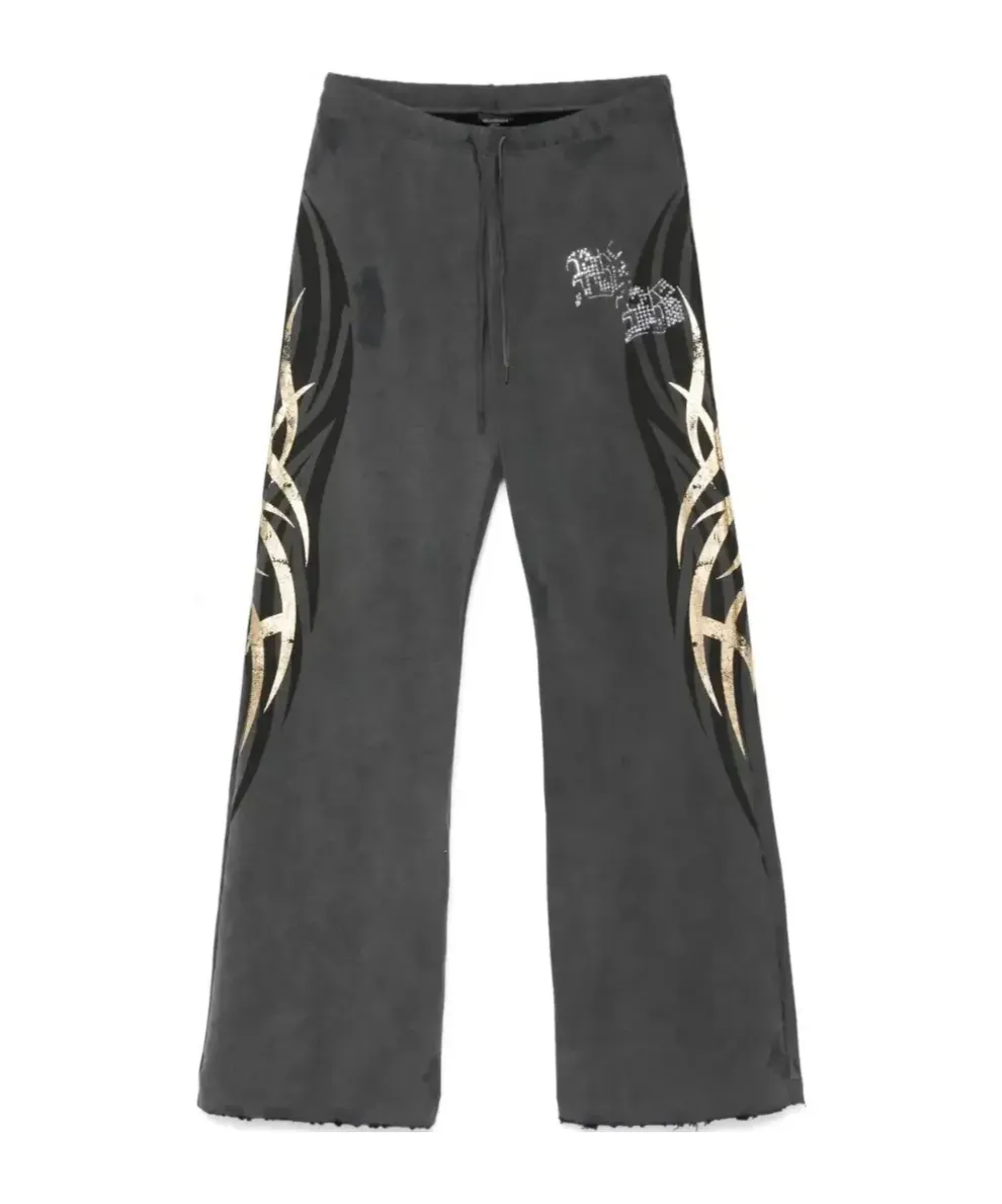 Drawstring Flared Sweatpants