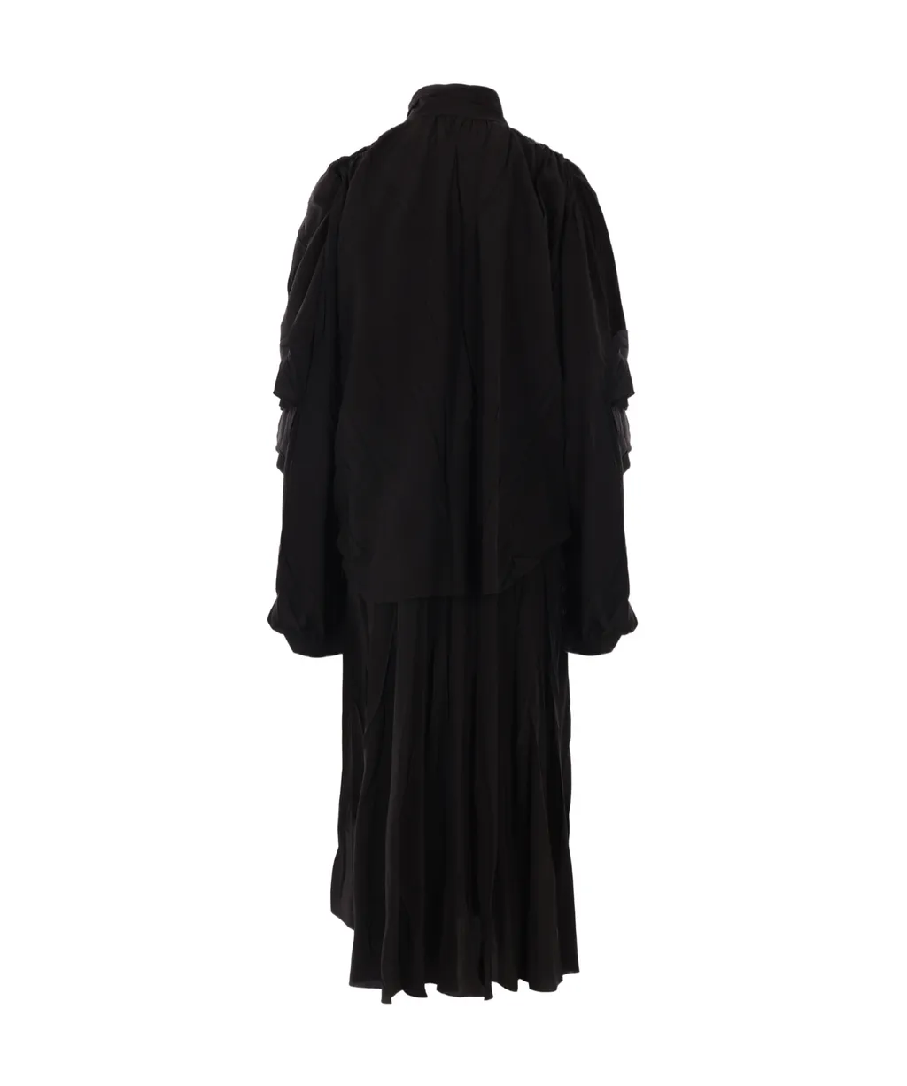 Creased-Effect Midi Dress