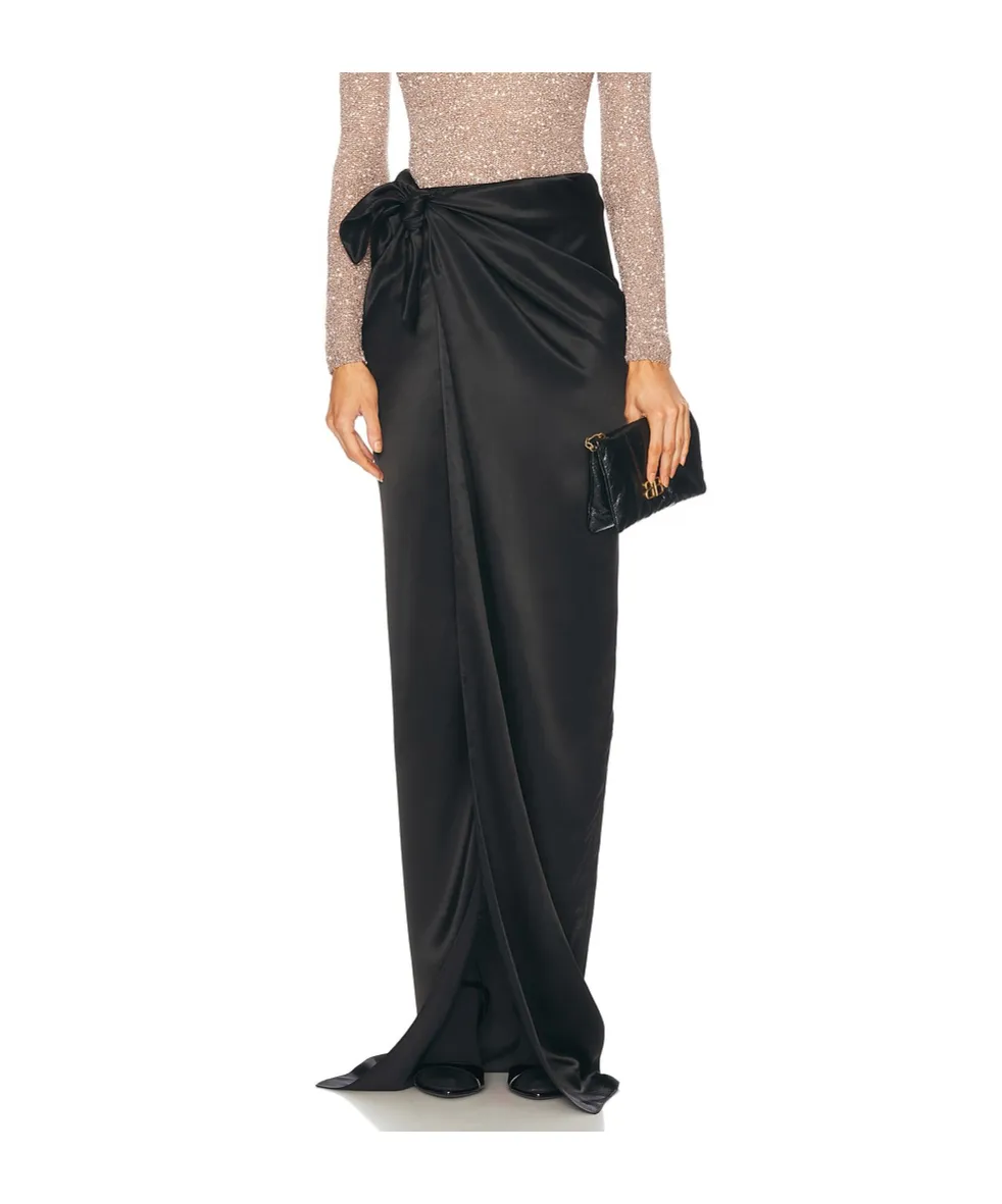 Tie-Detailed Wrap Skirt