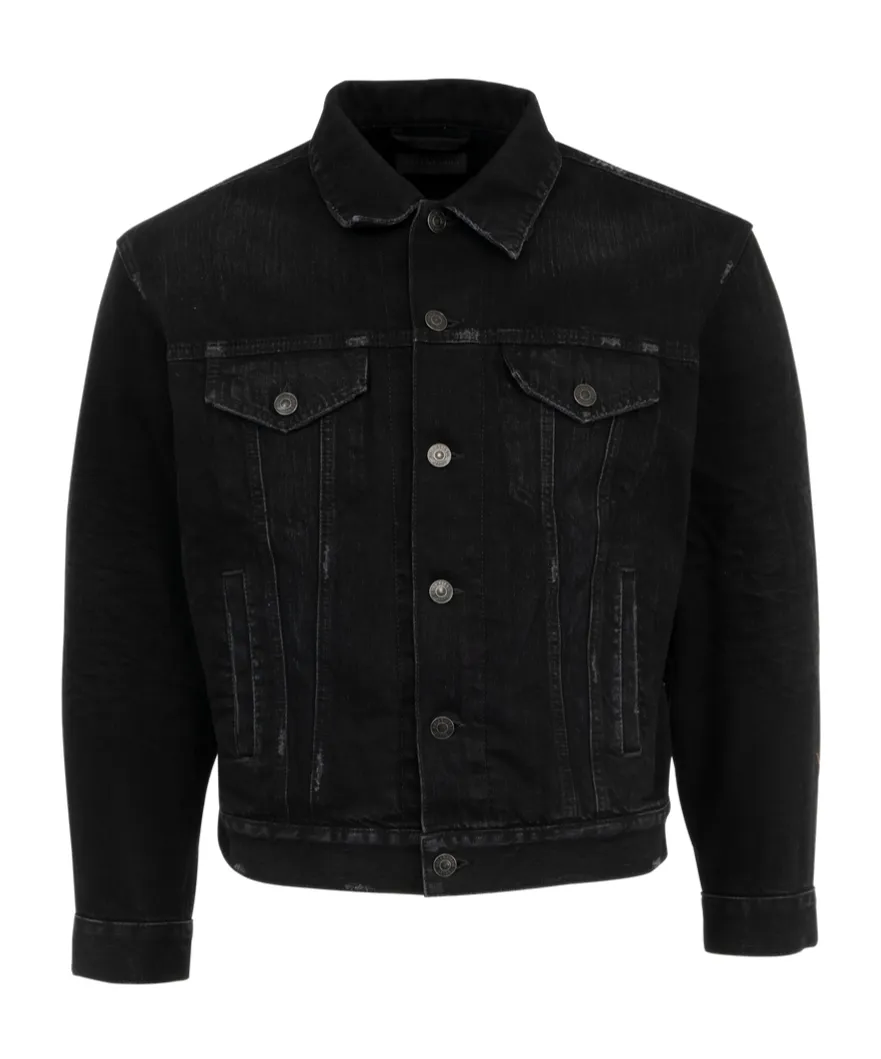 Collared Button-Up Denim Jacket