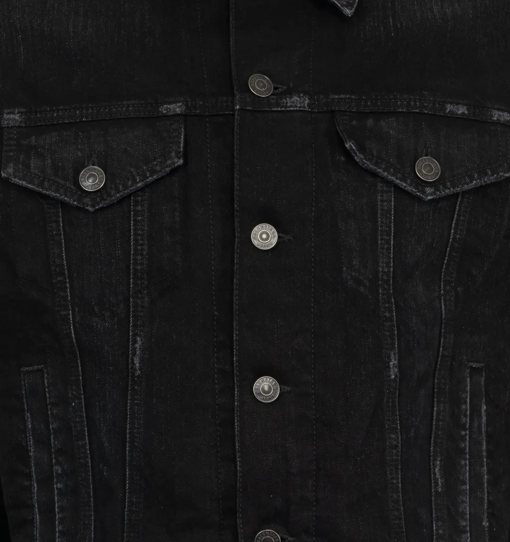 Collared Button-Up Denim Jacket