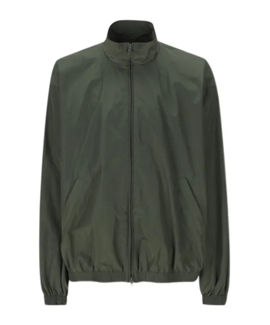 Tape Logo High-Neck Jacket