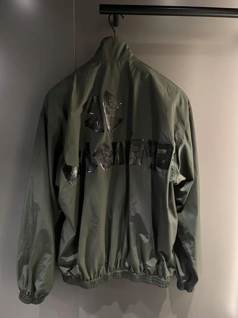 Tape Logo High-Neck Jacket